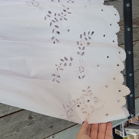 Rebecca Taylor La Vie Lavendar Eyelet Puff Sleeve Cottagecore Dress - Picture 8 of 11